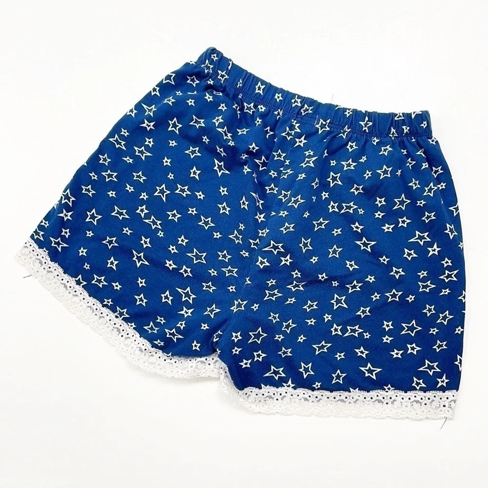 Do Not Disturb star print girls pajama shorts